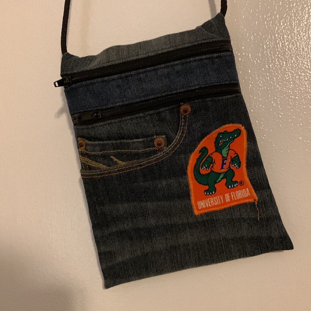 Adjustable denim UF bag